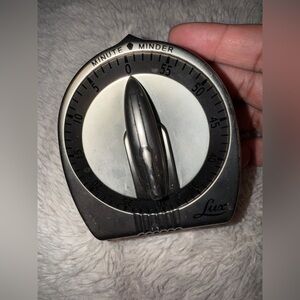 RARE Silver Stainless Colored Plastic Lux Minute Minder‎ Kitchen Timer TESTED J